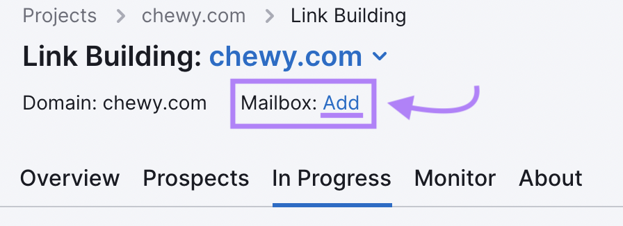 connect your email account with the Link Building Tool