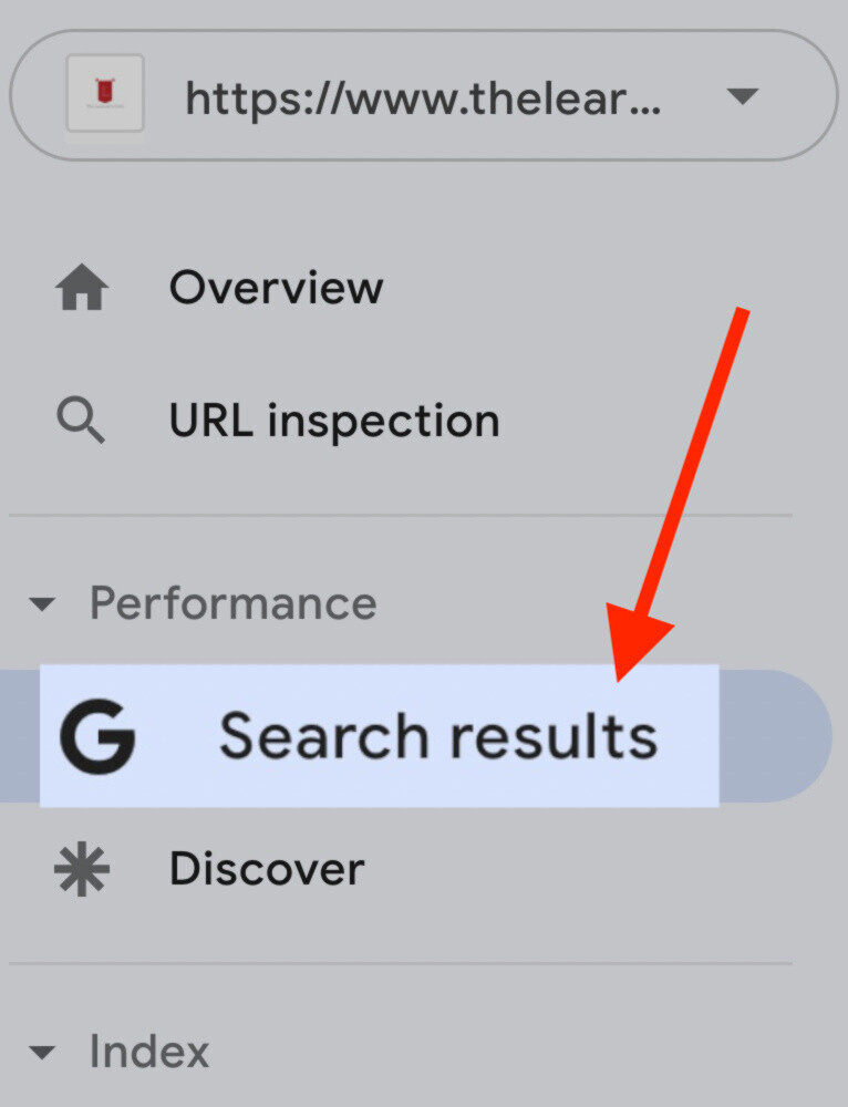 google search console search results