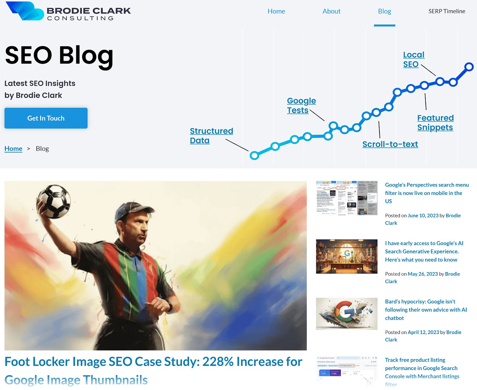 SEO Blog by Brodie Clark homepage