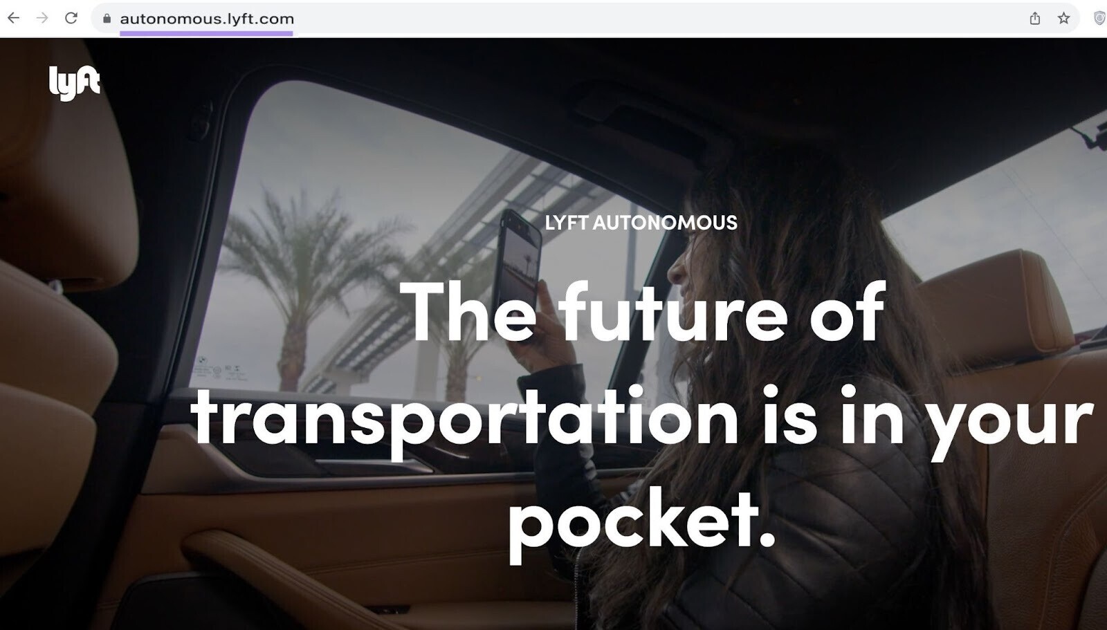 "autonomous.lyft.com" subdomain homepage