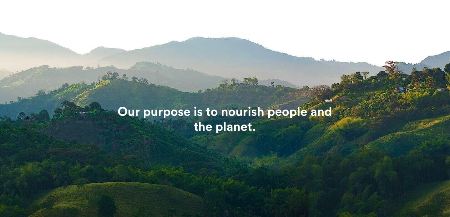 "Our purpose is to nourish people and the planet" by Whole Foods