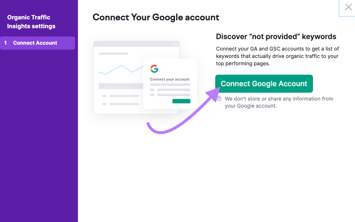 “Connect Your Google account” screen