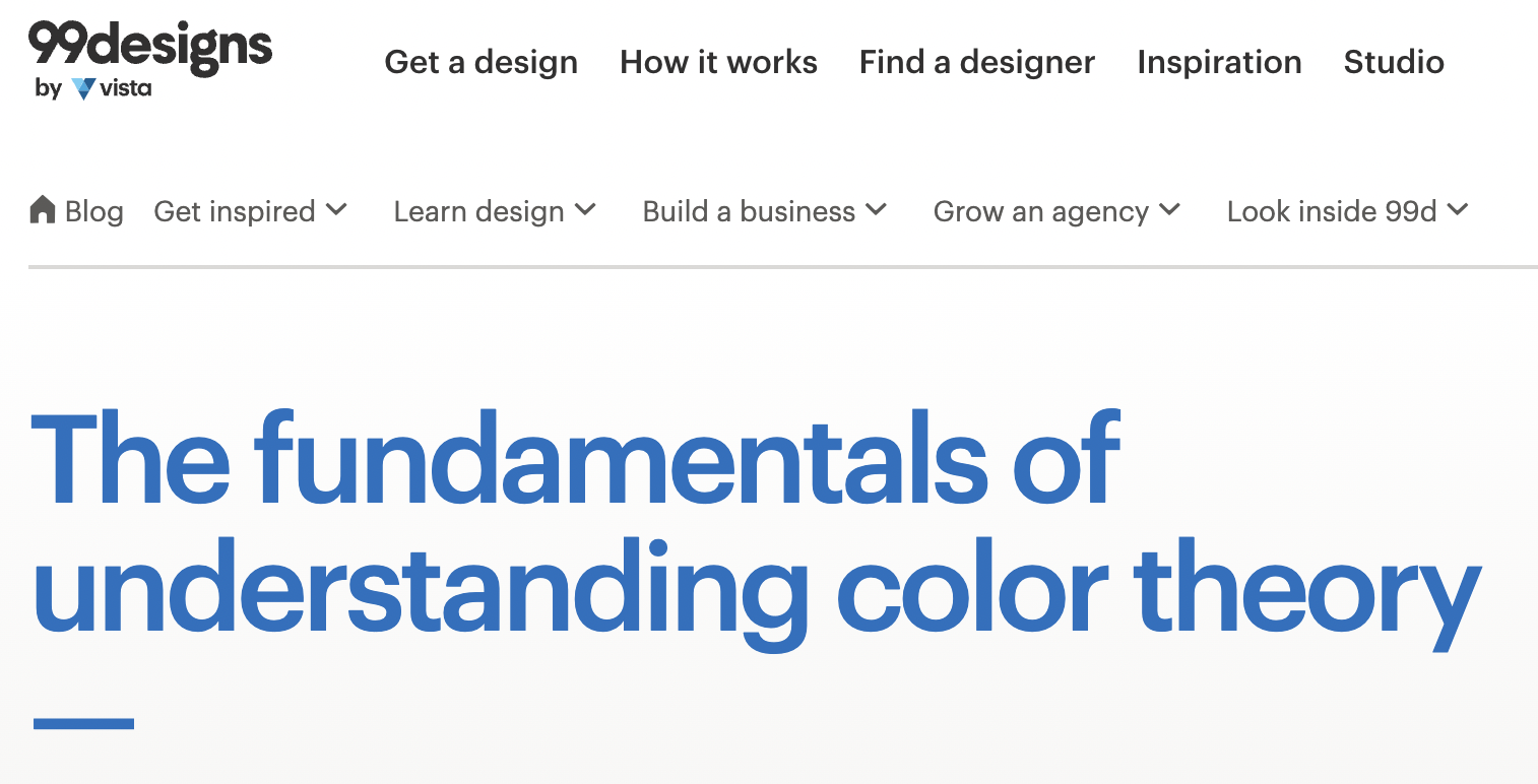 99designs’ guide to color theory