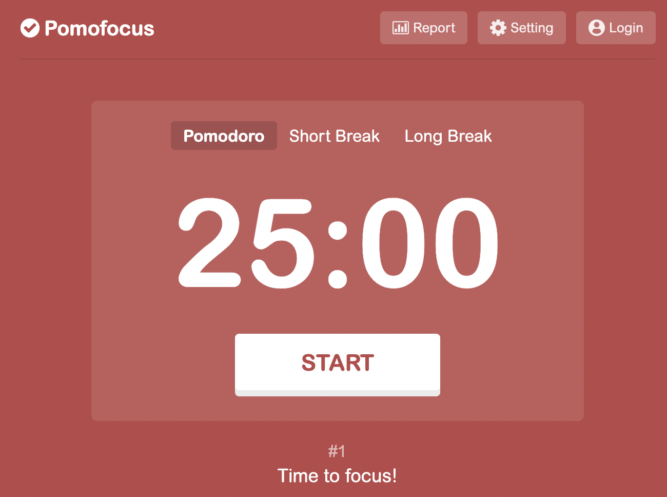 Pomofocus’s Pomodoro Timer tool