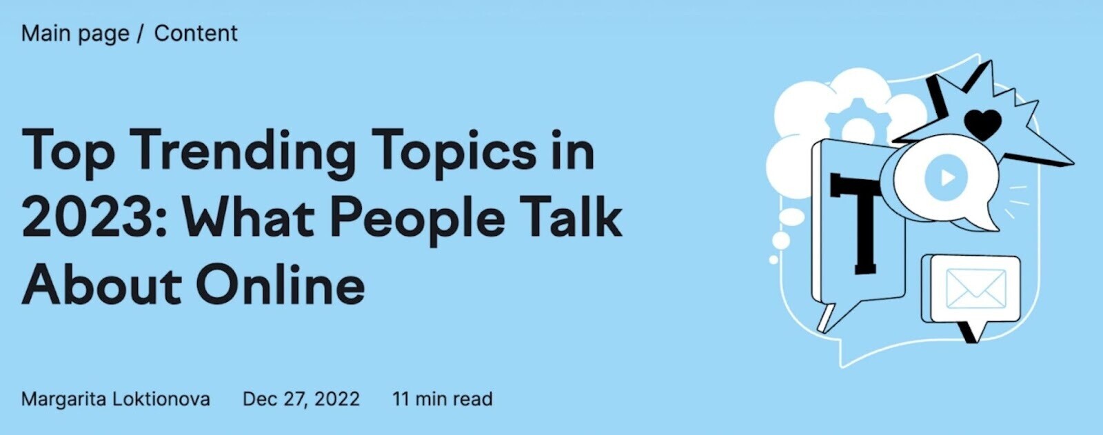 "Top Trending Topics in 2023: What People Talk About Online" title