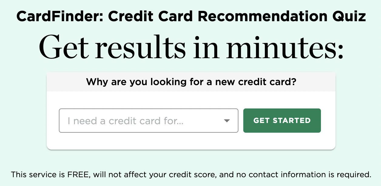 NerdWallet’s Credit Card Recommendation Quiz