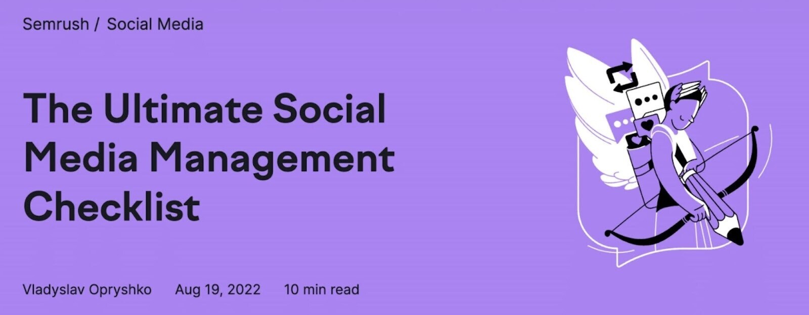 "The Ultimate Social Media Management Checklist" blog title