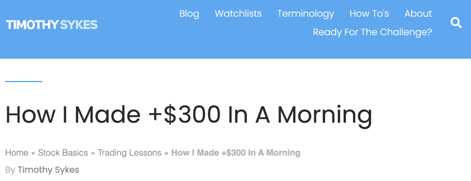 "How I Made $300+ In A Morning" article title