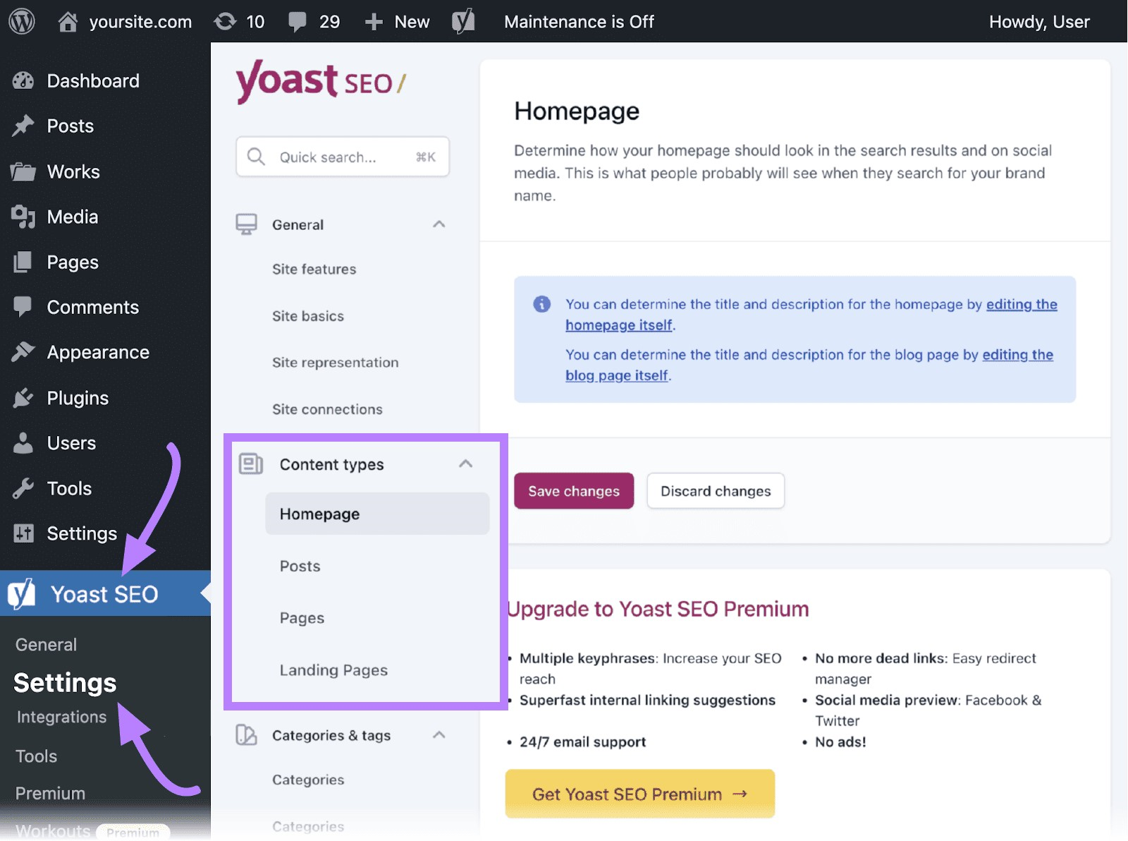 Yoast SEO homepage
