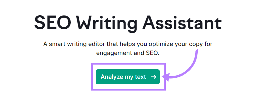 SEO Writing Assistant tool