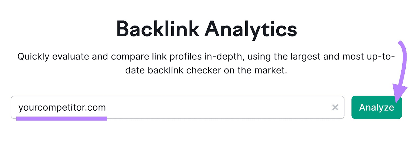 Backlink Analytics tool