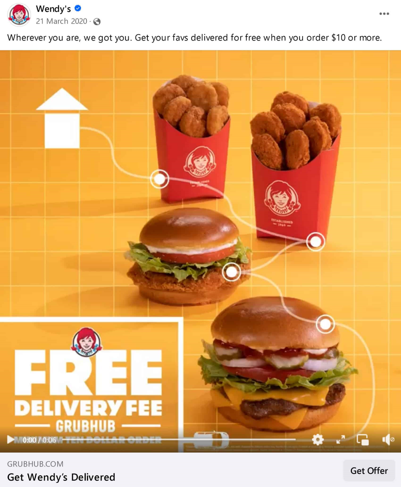 Wendy’s Facebook Collaborative Ad