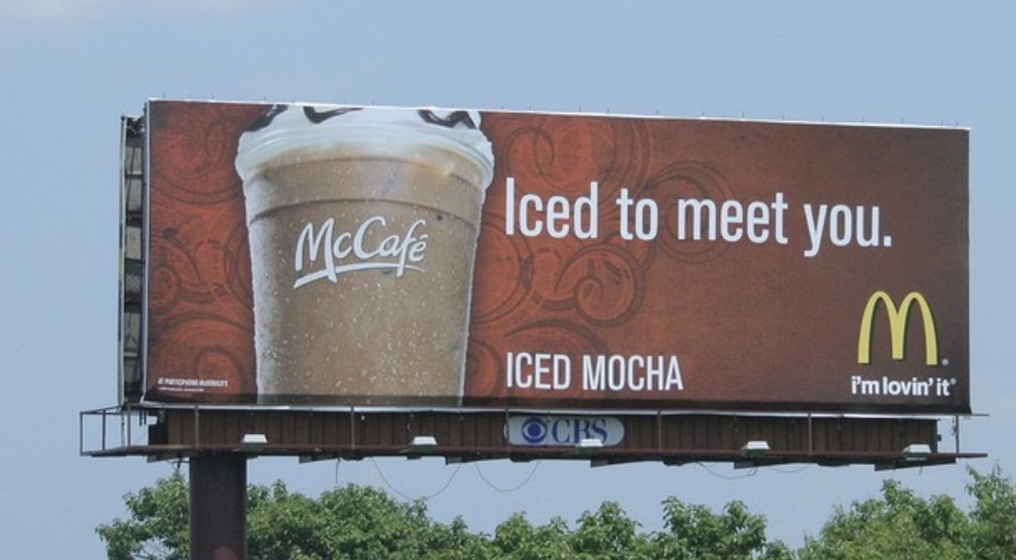 McDonald’s billboard for Iced Mocha
